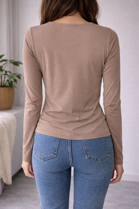 Haut Élégant Cache-Cœur – Taille S
