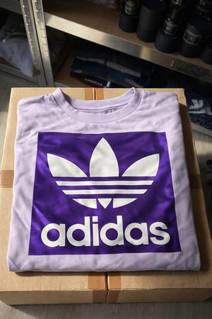 adidas originals trefoil logo soft vision violet