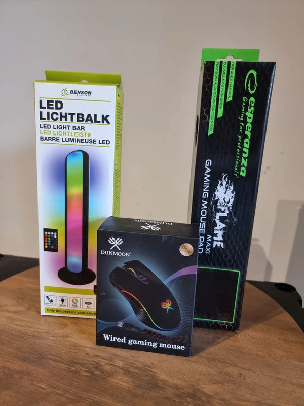 Lot gaming , led,  souris , tapis de souris