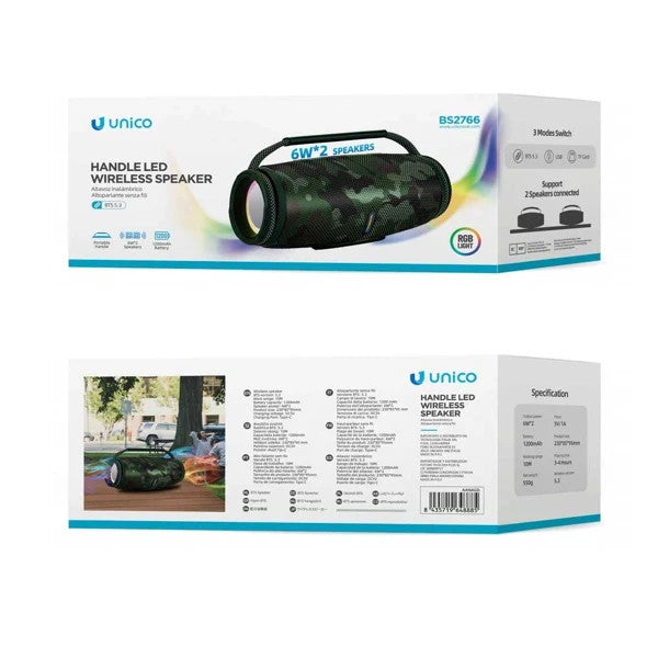 enceinte Bluetooth 12 W avec LED