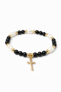Bracelet Perles avec Croix