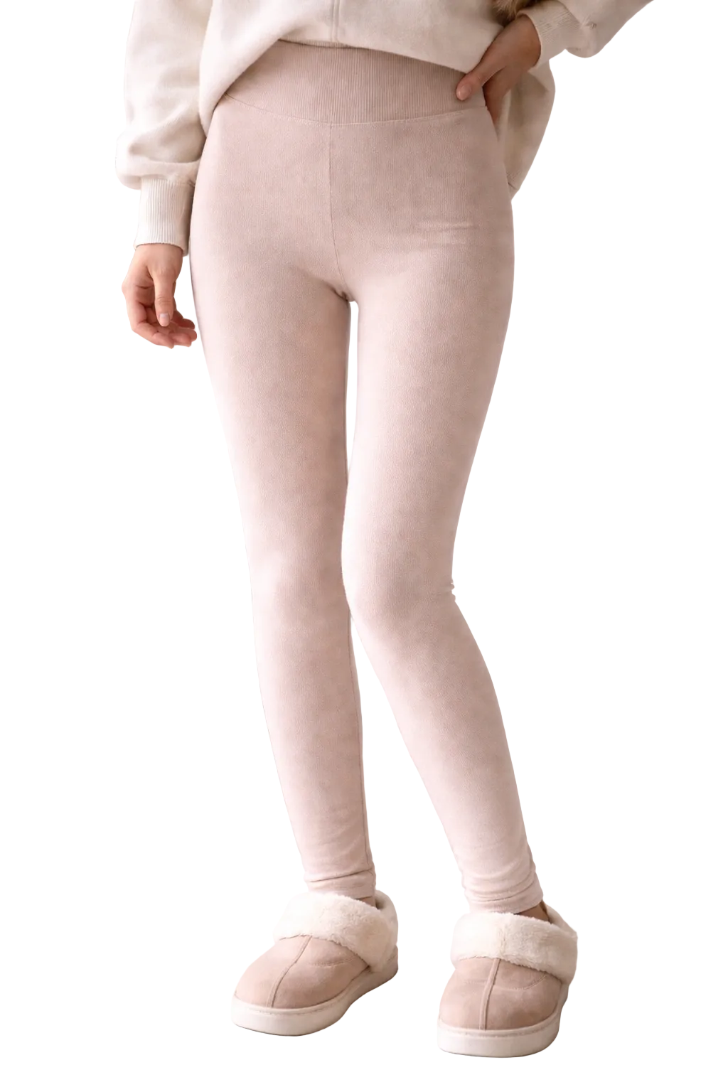 Legging Thermique Beige – Confort & Chaleur