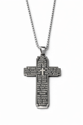 Collier Croix Gravée